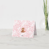 Aquarelle Ours photo Saint Valentin plié (Dos)