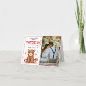 Aquarelle Ours photo Saint Valentin plié (Devant)