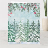 Aquarelle Ours Polaires Scène d'hiver Carte de Noë (Dos)