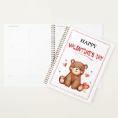 Aquarelle Ours Saint Valentin personnalisée (Devant avec enveloppe)