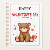 Aquarelle Ours Saint Valentin personnalisée (Devant)