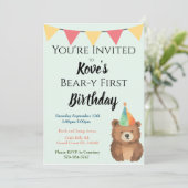 Aquarelle Ours-y Premier Invitation (Debout devant)