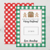 Aquarelle pain d'épices enseignant carte cadeau de (Devant / Derrière)