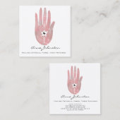 Aquarelle Palm et Carré étoile Carte de visite (Devant / Derrière)