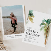 Aquarelle Palm Tree Mariage Invitations