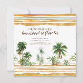 Aquarelle Palm Tree Moving Faire-part (Devant)