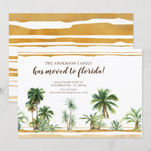 Aquarelle Palm Tree Moving Faire-part