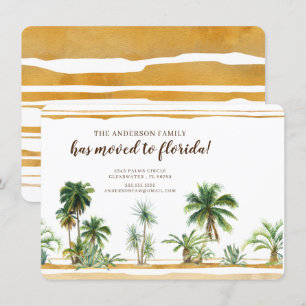 Aquarelle Palm Tree Moving Faire-part