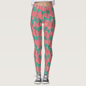 Aquarelle Palm Trees Leggings (Devant)