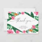 Aquarelle Palme tropicale, merci douche nuptiale (Devant)