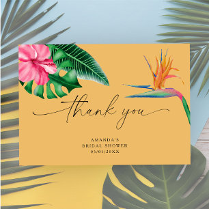 Aquarelle Palmier tropical, merci Baby shower de m