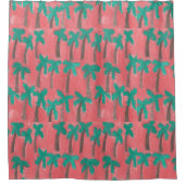 Aquarelle Palmiers Douche rideau (Devant)