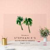 Aquarelle Palmiers tropicaux Bachelorette (Mariage)