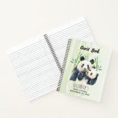 Aquarelle Panda Bears Baby shower Livre d'or (Intérieur)