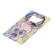 Aquarelle Pansy Motif sur rose et jaune pâle (Devant Angle)