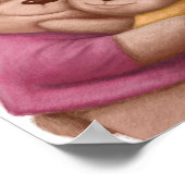 Aquarelle Papa Bear Hug | Impression du mur d'ours (Coin)