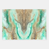 Aquarelle Papier à enveloppement Turquoise Plaque  (Devant)