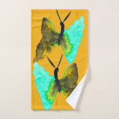 Aquarelle papillon aqua joli (Serviette à main)