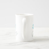 Aquarelle Papillon bleu Chine Mug (Dos)