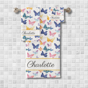 Aquarelle papillon Couleur Motif coloré Nom person