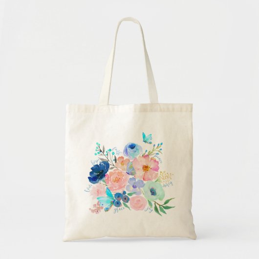 Aquarelle Papillon Floral Cadeau Sac fourre-tout d (Devant)