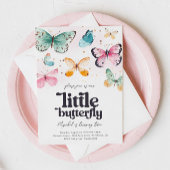 Aquarelle Papillon Invitation d'anniversaire