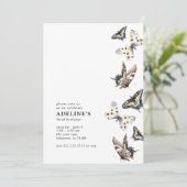 Aquarelle papillon Invitation de fête d'anniversai (Debout devant)