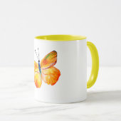 Aquarelle papillon jaune dessin Combo Mug (Devant droit)