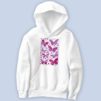 Aquarelle papillon Magenta Rose