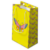 Aquarelle Papillon maigre petit sac cadeau (Dos Angle)