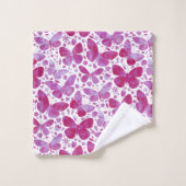 Aquarelle papillon rose (Gant de toilette)