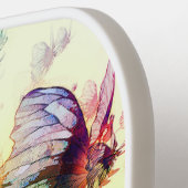 Aquarelle Papillons Pickleball Raquette (Détail gauche)