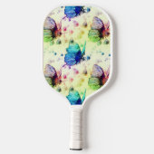 Aquarelle Papillons Pickleball Raquette (Verso)