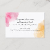 Aquarelle parfums lotions carte de visite (Dos)