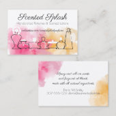 Aquarelle parfums lotions carte de visite (Devant / Derrière)