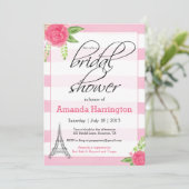 Aquarelle Paris Invitation de douche nuptiale - Ro (Debout devant)