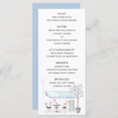 Aquarelle Paris Menu Mariage (Devant / Derrière)