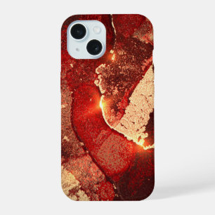 Aquarelle Parties scintillant rouge or iPhone / co