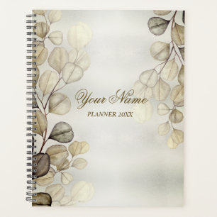 Aquarelle Party Golden Eucalyptus Foliage brillant