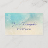 Aquarelle Pastel Blues rose Carte de visite person (Dos)