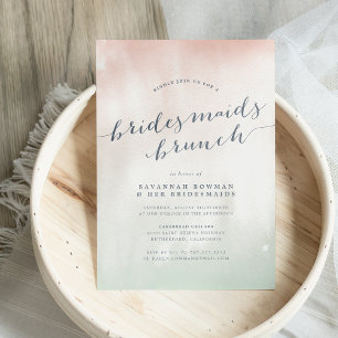 Aquarelle Pastel Bridesmaitres Brunch Invitation