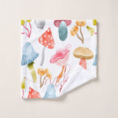 Aquarelle Pastel Champignons (Gant de toilette)