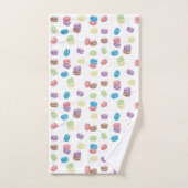 Aquarelle Pastel colorée Macarons français (Serviette à main)