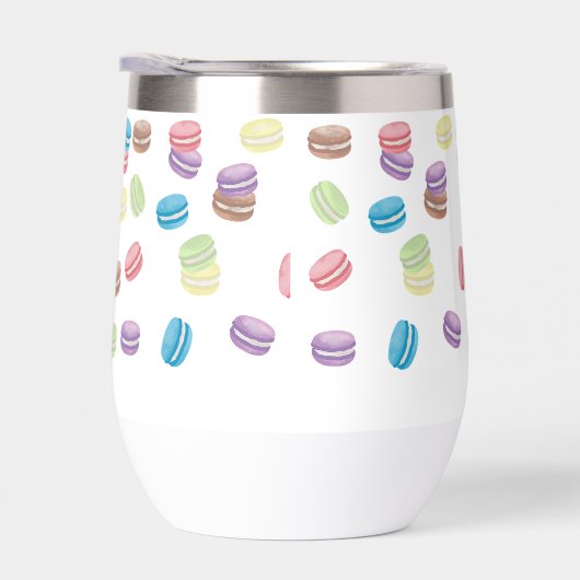 Aquarelle Pastel colorée Macarons français (Droite)