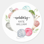 Aquarelle Pastel fil crocheté par étiquette (Devant)