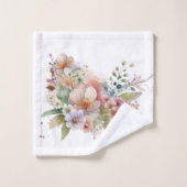 Aquarelle Pastel Fleurs sauvages (Gant de toilette)