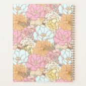 Aquarelle Pastel Floral Rose couleur Monogramme (Dos)