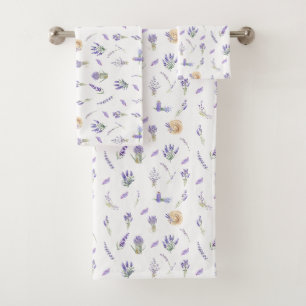 Aquarelle Pastel Lavender Fleurs