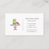 Aquarelle Pastel Macarons carte de visite (Devant)