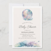 Aquarelle Pastel Moon Baby shower Invitation (Devant)